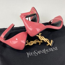 YVES SAİNT LAURENT OPYUM PUMPS HAKİKİ DERİ BAYAN SANDALET PEMBE/ALTIN RENK