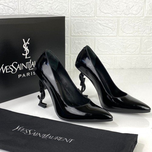 YVES SAİNT LAURENT OPYUM PUMPS HAKİKİ DERİ BAYAN STİLETTO AYAKKABI SİYAH/SİYAH