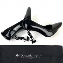 YVES SAİNT LAURENT OPYUM PUMPS HAKİKİ DERİ BAYAN STİLETTO AYAKKABI SİYAH/SİYAH