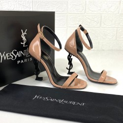 YVES SAİNT LAURENT OPYUM PUMPS HAKİKİ DERİ BAYAN SANDALET PUDRA/SİYAH