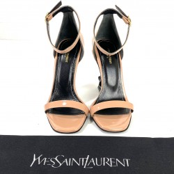 YVES SAİNT LAURENT OPYUM PUMPS HAKİKİ DERİ BAYAN SANDALET PUDRA/SİYAH