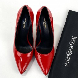 YVES SAİNT LAURENT OPYUM PUMPS HAKİKİ DERİ BAYAN STİLETTO AYAKKABI KIRMIZI/SİYAH