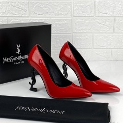 YVES SAİNT LAURENT OPYUM PUMPS HAKİKİ DERİ BAYAN STİLETTO AYAKKABI KIRMIZI/SİYAH