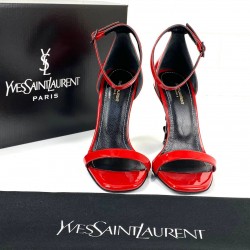 YVES SAİNT LAURENT OPYUM PUMPS HAKİKİ DERİ BAYAN SANDALET KIRMIZI/SİYAH