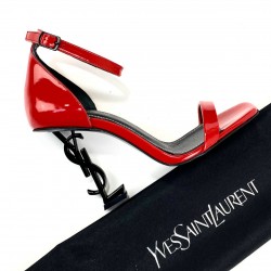 YVES SAİNT LAURENT OPYUM PUMPS HAKİKİ DERİ BAYAN SANDALET KIRMIZI/SİYAH