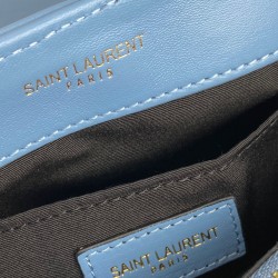 YVES SAİNT LAURENT LOULOU SMALL HAKİKİ DERİ ÇANTA MAVİ 
