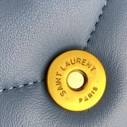 YVES SAİNT LAURENT LOULOU SMALL HAKİKİ DERİ ÇANTA MAVİ 