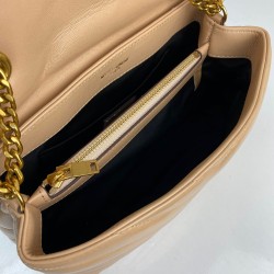YVES SAİNT LAURENT LOULOU SMALL BİSKÜVİ RENK GOLD AKSESUAR