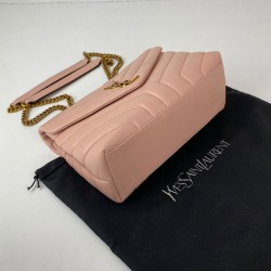 YVES SAİNT LAURENT LOULOU SMALL PUDRA PEMBESİ ALTIN AKSESUAR
