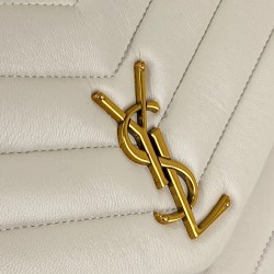 YVES SAİNT LAURENT LOULOU SMALL BEJ ALTIN AKSESUAR