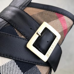 BURBERRY PRYLE HOUSE CHECK ANKLE BOOTS HAKİKİ DERİ