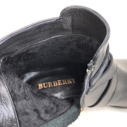 BURBERRY HOUSE CHECK ANKLE BOOTS HAKİKİ DERİ