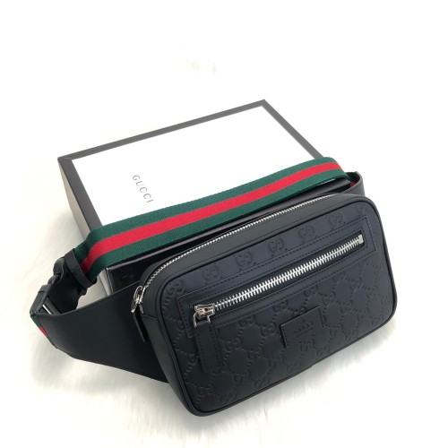 GUCCİ COURRİER SİGNATURE BELT BAG HAKİKİ DERİ ERKEK BEL ÇANTASI