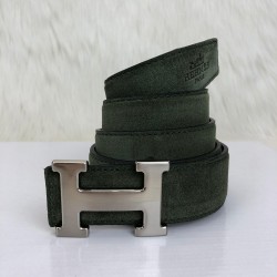 HERMES BUCKLE BELT HAKİKİ DERİ UNİSEX KEMER YEŞİL